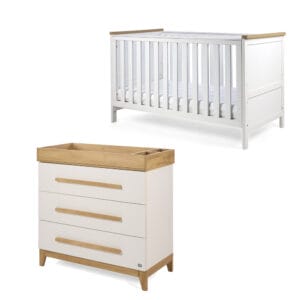 Tutti Bambini Misha/Hallee 2 Piece Room Set - White/Golden Oak