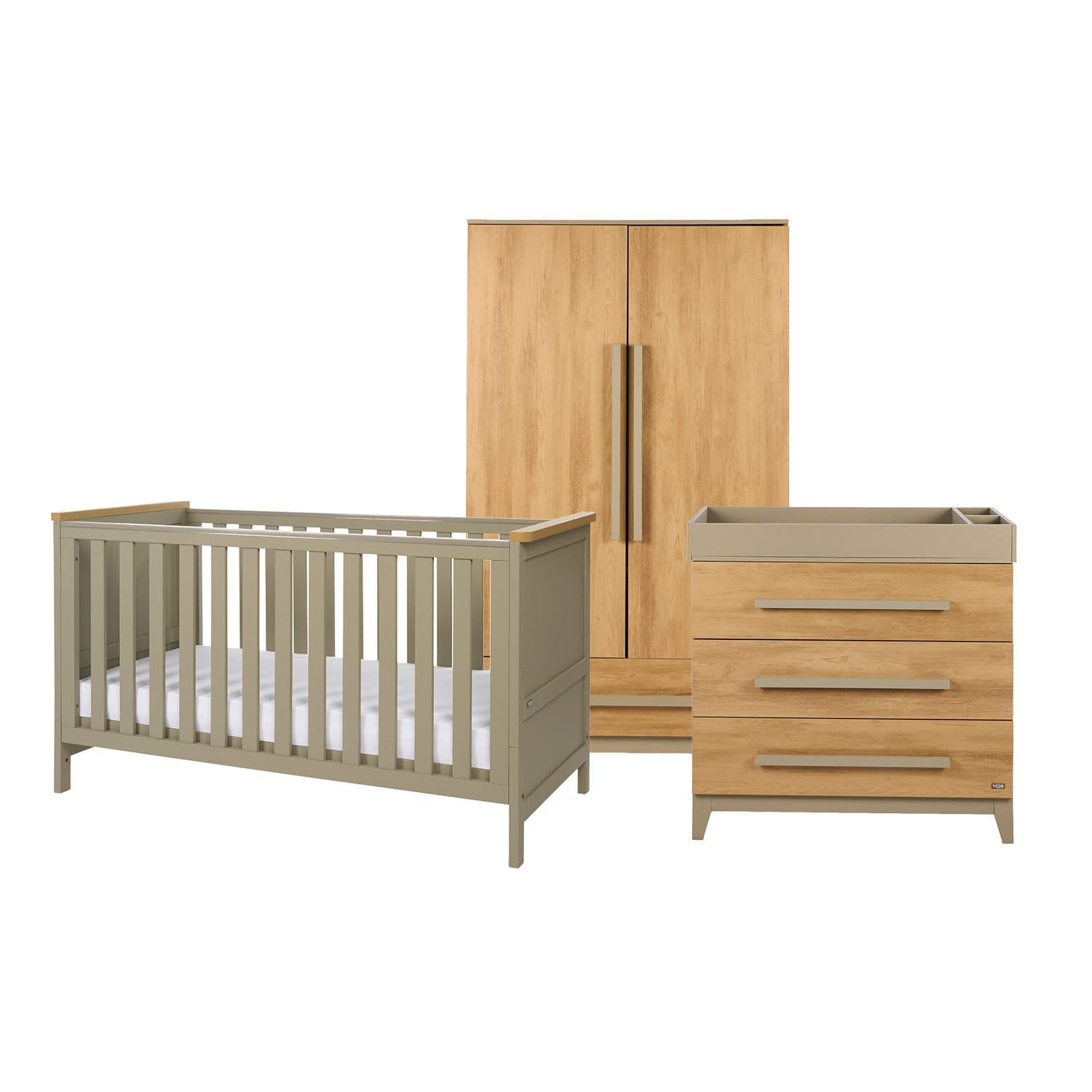 Tutti Bambini Misha Hallee 3 piece Room Set Golden Oak and Sage (1)