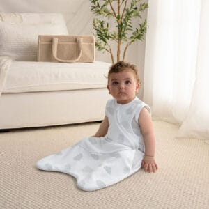 Purflo 0.5 Tog Cuddle to Sleep Bag Cotton Clouds (1)
