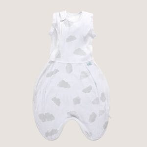 Purflo 0.5 Tog Swaddle to Sleep Bag – Cotton Clouds