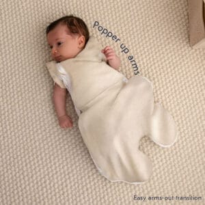 Purflo 0.5 Tog Swaddle to Sleep Bag – Sand (3)