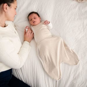 Purflo 0.5 Tog Swaddle to Sleep Bag – Sand