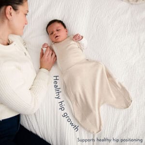 Purflo 0.5 Tog Swaddle to Sleep Bag – Sand (4)