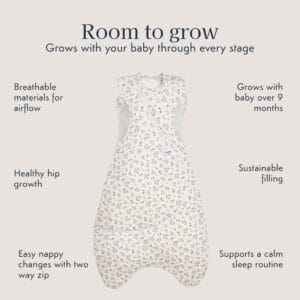 Purflo 2.5 Tog Cuddle to Sleep Bag Daisy Dreams (1)