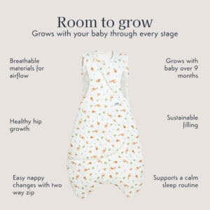 Purflo 2.5 Tog Cuddle to Sleep Bag Savannah Slumber (5)