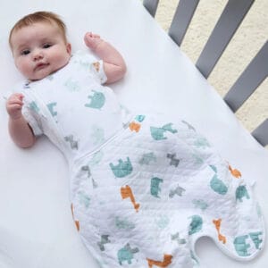 Purflo 2.5 Tog Swaddle to Sleep Bag – Animal Safari (2)