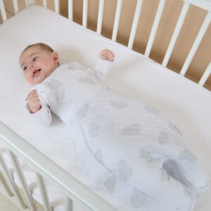 Purflo 2.5 Tog Swaddle to Sleep Bag – Cotton Clouds (6)