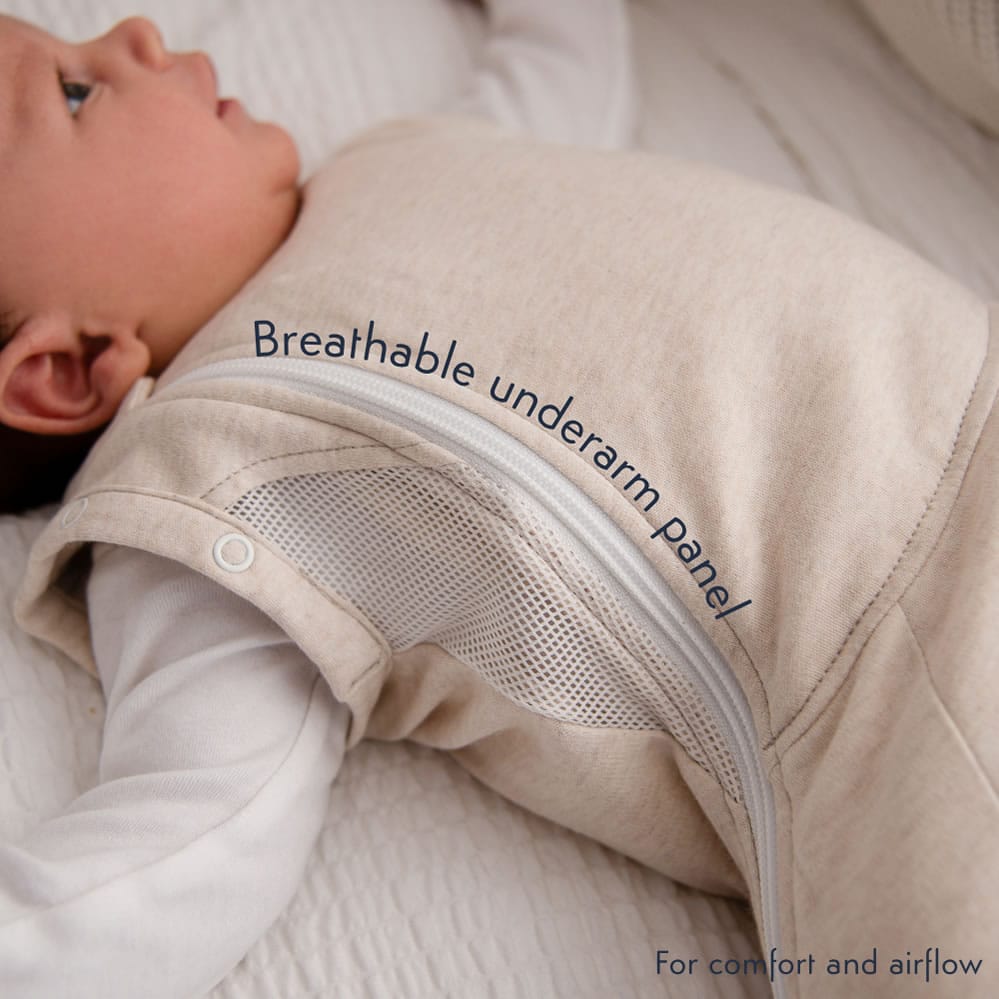 Purflo 2.5 Tog Swaddle to Sleep Bag – Sand (3)