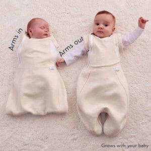 Purflo 2.5 Tog Swaddle to Sleep Bag – Sand (4)
