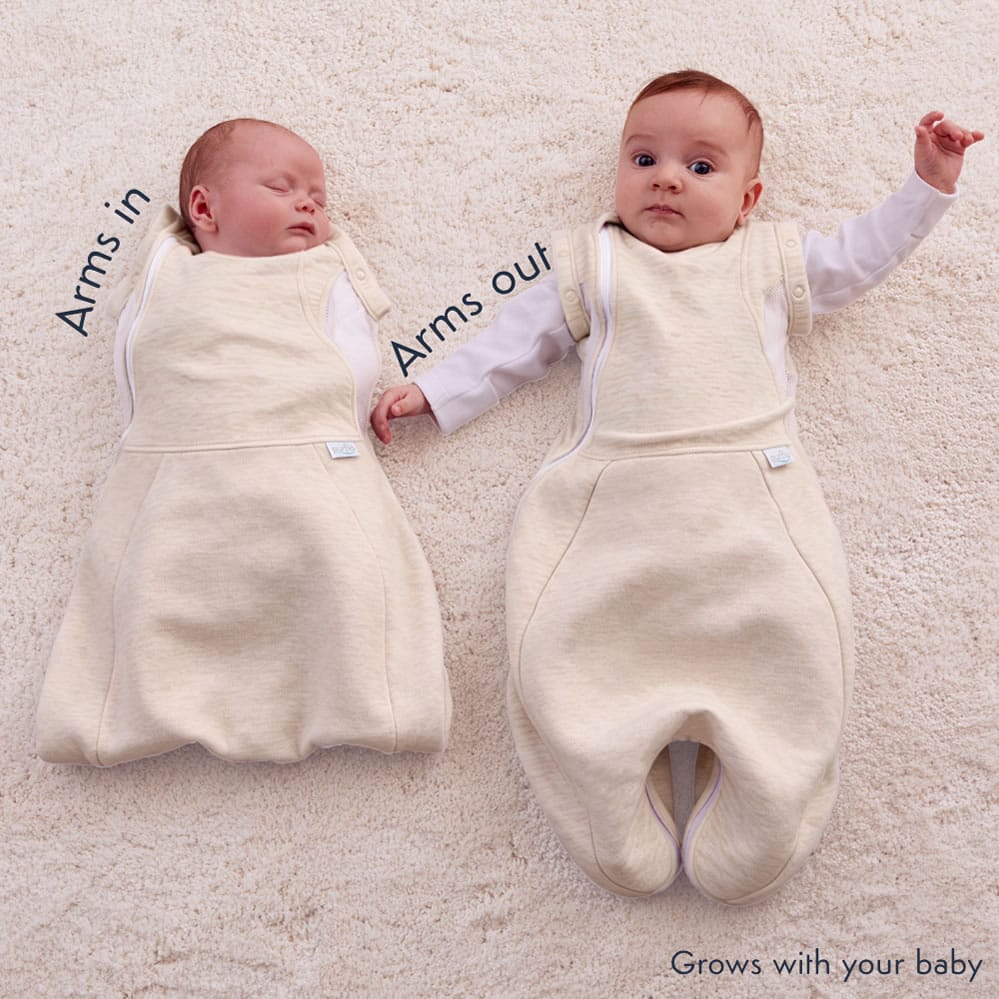 Purflo 2.5 Tog Swaddle to Sleep Bag – Sand (4)
