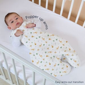 Purflo 2.5 Tog Swaddle to Sleep Bag – Savannah Slumber (1)