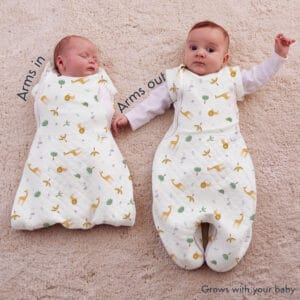 Purflo 2.5 Tog Swaddle to Sleep Bag – Savannah Slumber (2)