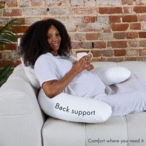 Purflo Breathe Pregnancy Pillow Luxe White (4)