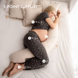 Purflo Luna Pregnancy Pillow 5 Point Full Body Support Maternity Cushion (12)
