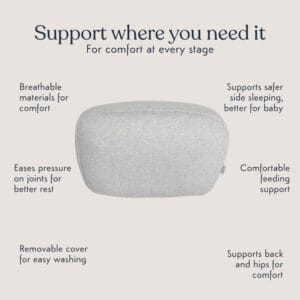 Purflo Luna Support Pillow Minimal Grey (2)