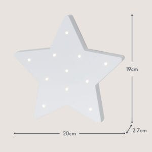 Purflo Wooden Star Nursery Light