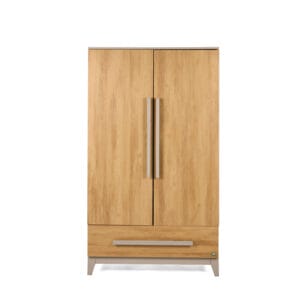Tutti Bambini Hallee Wardrobe Golden Oak and Mushroom (1)