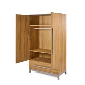 Tutti Bambini Hallee Wardrobe Golden Oak and Mushroom (5)