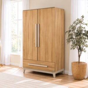 Tutti Bambini Hallee Wardrobe Golden Oak and Mushroom (8)
