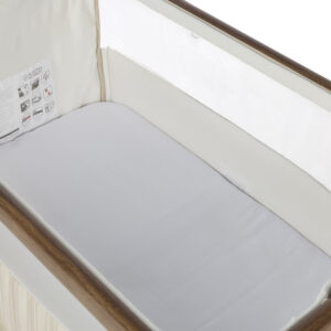 Tutti Bambini Origin CoZee Air 2 Bedside Crib Rich Walnut & Cashmere Vintage Stripe (11)