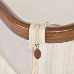 Tutti Bambini Origin CoZee Air 2 Bedside Crib Rich Walnut & Cashmere Vintage Stripe (12)