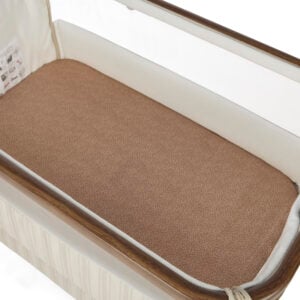 Tutti Bambini Origin CoZee Air 2 Bedside Crib Rich Walnut & Cashmere Vintage Stripe (13)