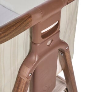 Tutti Bambini Origin CoZee Air 2 Bedside Crib Rich Walnut & Cashmere Vintage Stripe (14)