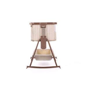 Tutti Bambini Origin CoZee Air 2 Bedside Crib Rich Walnut & Cashmere Vintage Stripe (3)