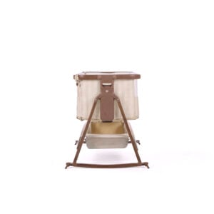 Tutti Bambini Origin CoZee Air 2 Bedside Crib Rich Walnut & Cashmere Vintage Stripe (4)