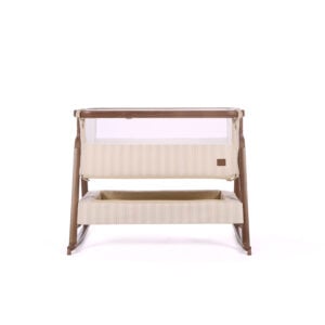 Tutti Bambini Origin CoZee Air 2 Bedside Crib Rich Walnut & Cashmere Vintage Stripe (5)