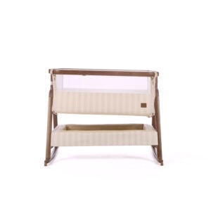 Tutti Bambini Origin CoZee Air 2 Bedside Crib Rich Walnut & Cashmere Vintage Stripe (6)