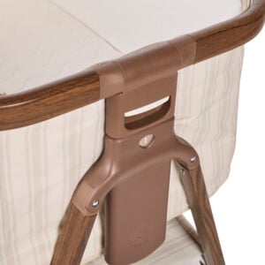 Tutti Bambini Origin CoZee OG Bedside Crib Rich Walnut & Cashmere Vintage Stripe (10)