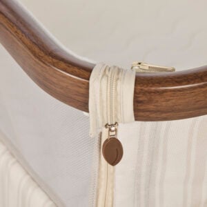 Tutti Bambini Origin CoZee OG Bedside Crib Rich Walnut & Cashmere Vintage Stripe (11)