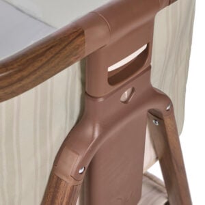Tutti Bambini Origin CoZee OG Bedside Crib Rich Walnut & Cashmere Vintage Stripe (14)