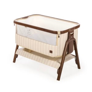 Tutti Bambini Origin CoZee OG Bedside Crib Rich Walnut & Cashmere Vintage Stripe (15)
