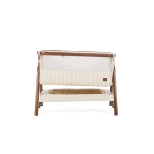Tutti Bambini Origin CoZee OG Bedside Crib Rich Walnut & Cashmere Vintage Stripe (3)