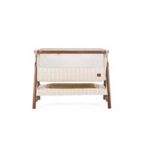 Tutti Bambini Origin CoZee OG Bedside Crib Rich Walnut & Cashmere Vintage Stripe (4)