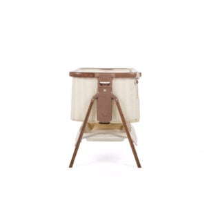 Tutti Bambini Origin CoZee OG Bedside Crib Rich Walnut & Cashmere Vintage Stripe (5)