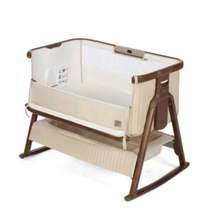 Tutti Bambini Origin CoZee Sense Bedside Crib Rich Walnut & Quilted Cashmere (2)
