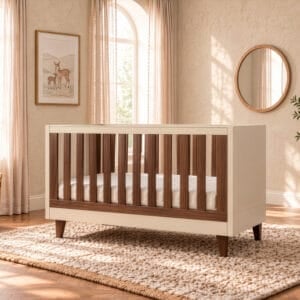 Tutti Bambini Origin Como Cot Bed Cashmere and Rich Walnut