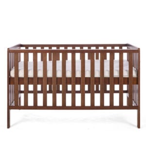 Tutti Bambini Origin Malmo Cot Bed, Cot Top Changer & Mattress Bundle Rich Walnut (10)