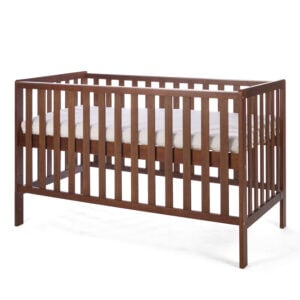 Tutti Bambini Origin Malmo Cot Bed, Cot Top Changer & Mattress Bundle Rich Walnut (13)