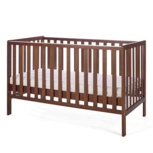 Tutti Bambini Origin Malmo Cot Bed, Cot Top Changer & Mattress Bundle Rich Walnut (15)