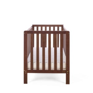 Tutti Bambini Origin Malmo Cot Bed, Cot Top Changer & Mattress Bundle Rich Walnut (18)