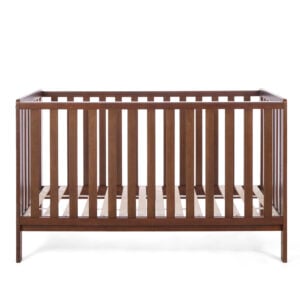 Tutti Bambini Origin Malmo Cot Bed, Cot Top Changer & Mattress Bundle Rich Walnut (2)