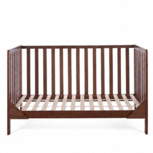 Tutti Bambini Origin Malmo Cot Bed, Cot Top Changer & Mattress Bundle Rich Walnut (20)