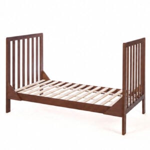 Tutti Bambini Origin Malmo Cot Bed, Cot Top Changer & Mattress Bundle Rich Walnut (25)