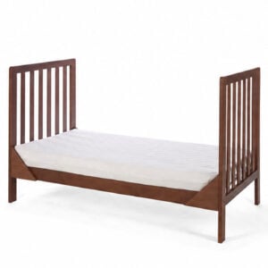 Tutti Bambini Origin Malmo Cot Bed, Cot Top Changer & Mattress Bundle Rich Walnut (26)