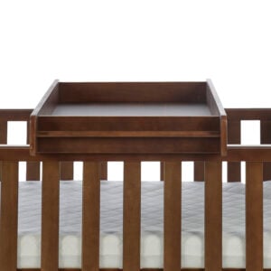 Tutti Bambini Origin Malmo Cot Bed, Cot Top Changer & Mattress Bundle Rich Walnut (28)