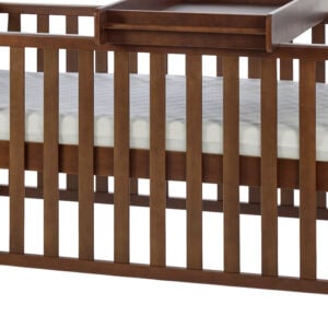 Tutti Bambini Origin Malmo Cot Bed, Cot Top Changer & Mattress Bundle Rich Walnut (29)